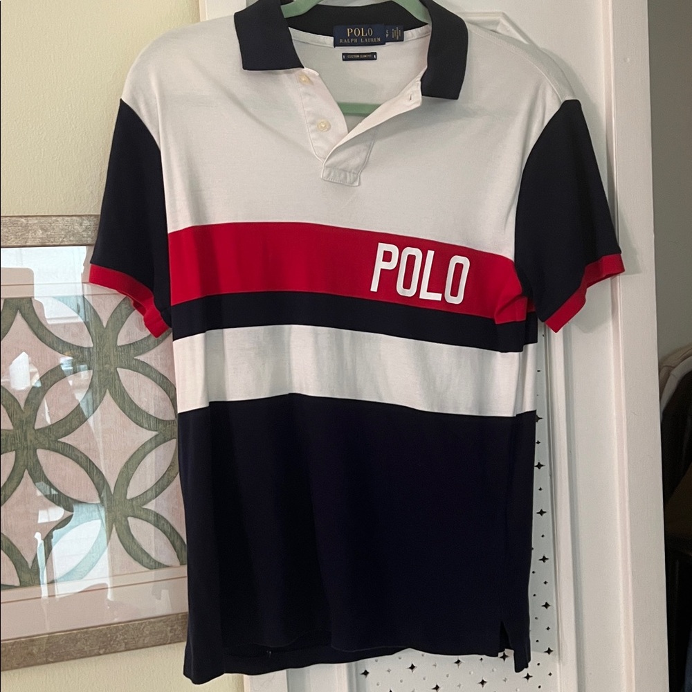 Polo by Ralph Lauren Men's Striped Polo Shirt - White, Black, Red - Picture 2 of 3